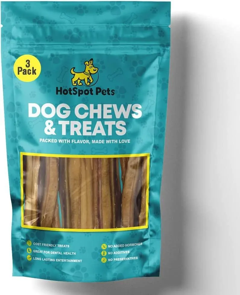 12" Jumbo Bully Sticks for Large & Extra Large Dogs