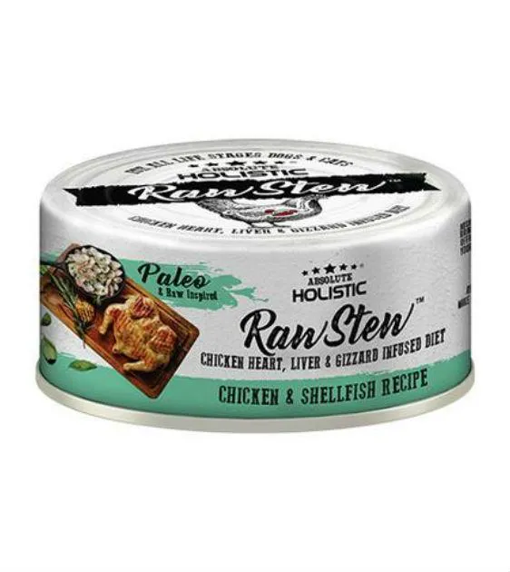 $1.48 ONLY [CLEARANCE]: Absolute Holistic Raw Stew Chicken & Shellfish Wet Cat & Dog Food