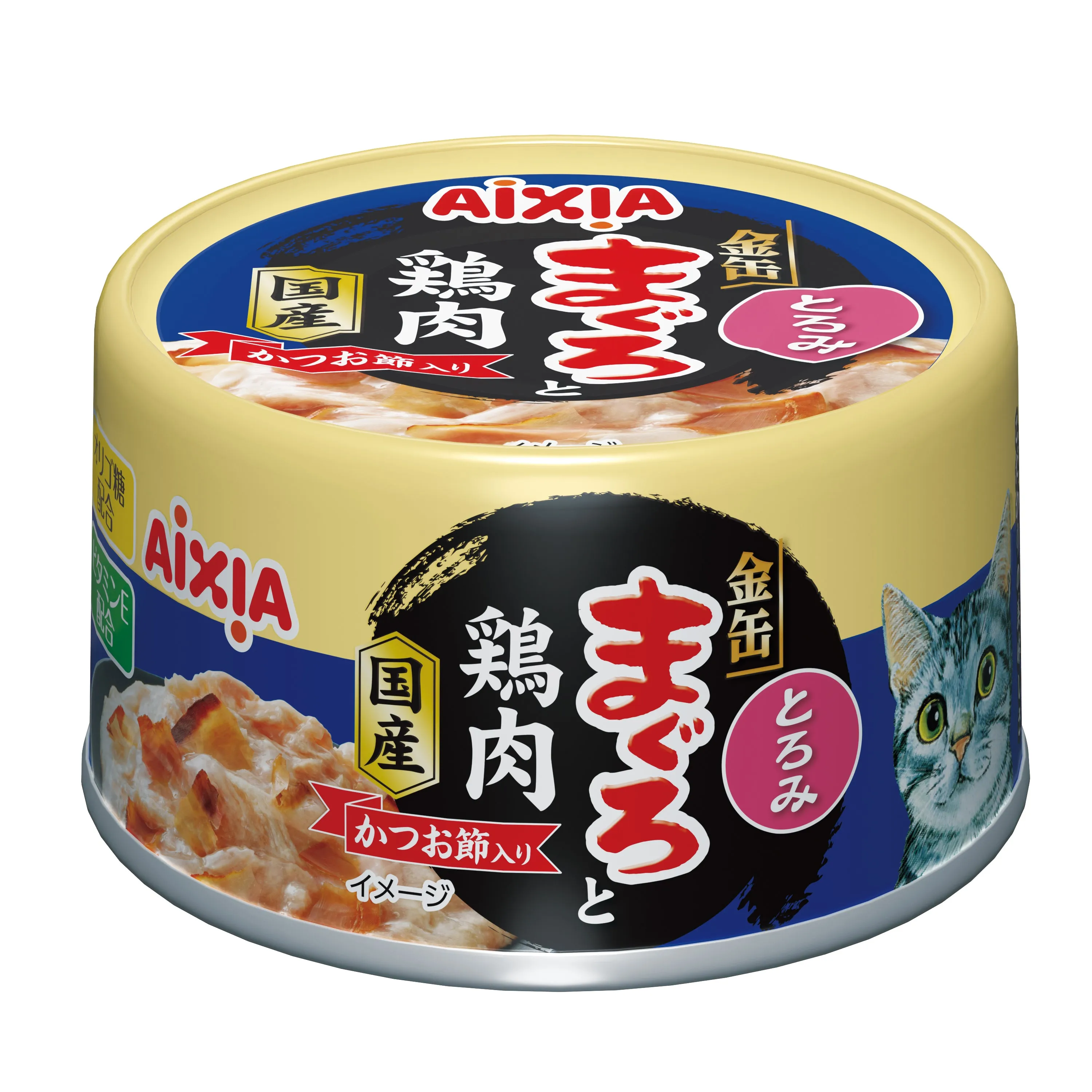 20% OFF: Aixia Kin-can Tuna & Chicken with Dried Skipjack in Rich Sauce Canned Cat Food 70g