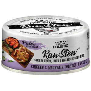 Absolute Holistic Raw Stew Chicken & Mountain Lobster Grain-Free Canned Cat & Dog Food 80g (Exp Mar 25)