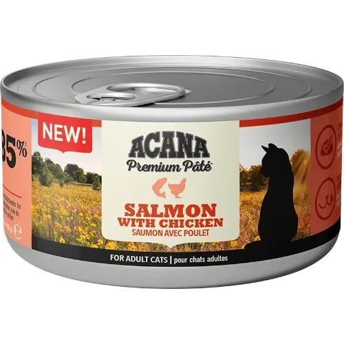 Acana Premium Pate Wet Cat Food with Salmon & Chicken - 24 x 85g