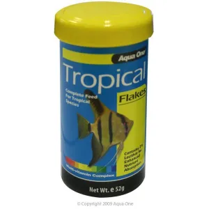 Aqua One Tropical Flakes Fish Food 52g^^^