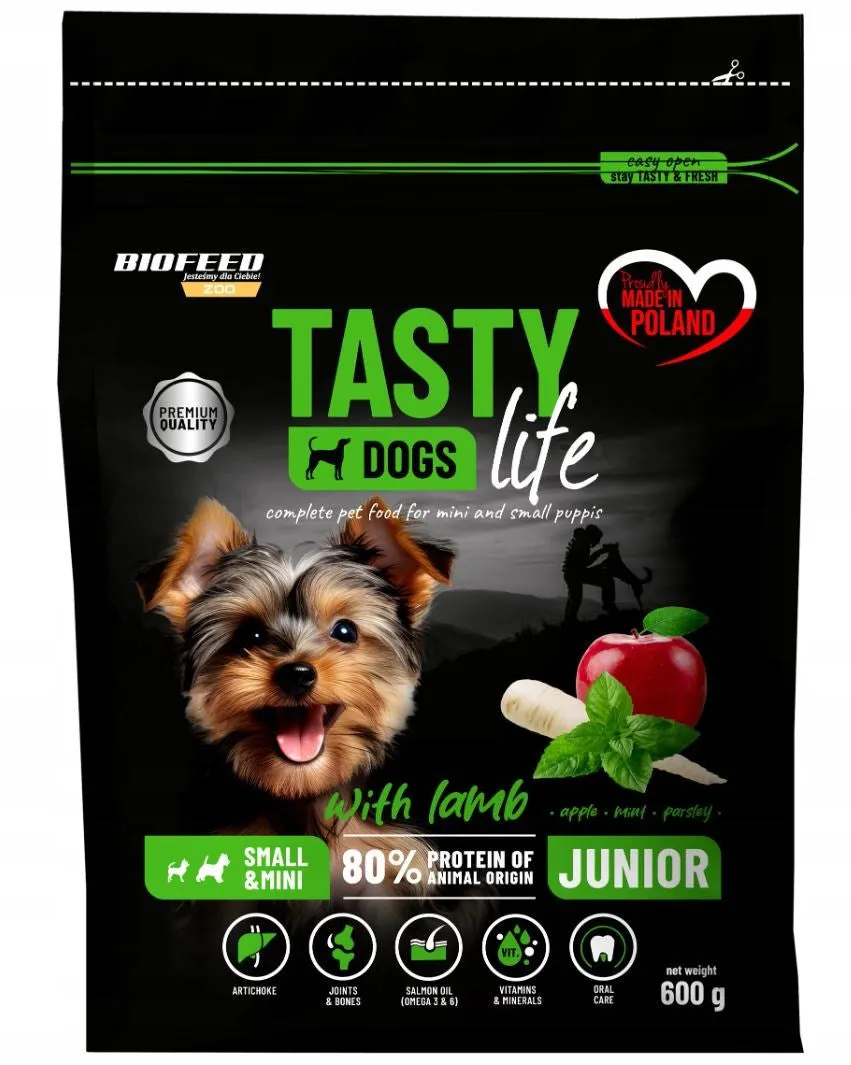 Biofeed Tasty Life Junior Small Lamb - Dry Dog Food - 600G