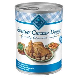 BLUE Family Favorite Recipes Sunday Chicken Dinner Canned Dog Food