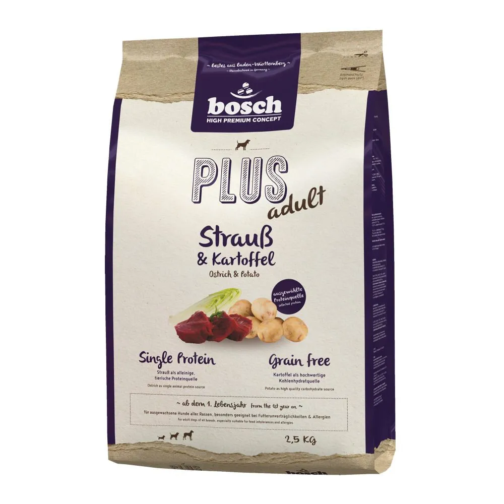 Bosch High Premium Plus  Ostrich & Potato Grain Free Dry Dog Food