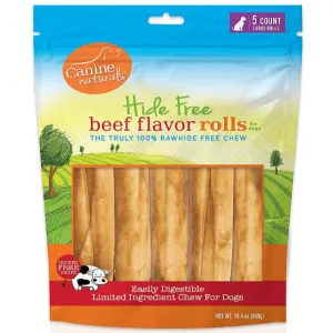 Canine Naturals Hide Free Beef Rolls Dog Chew