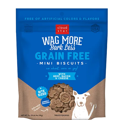 Cloud Star Wag More Bark Less Mini Biscuits Beef, Bacon & Cheese