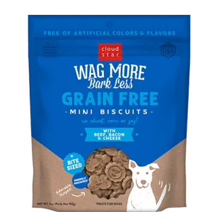 Cloud Star Wag More Bark Less Mini Biscuits Beef, Bacon & Cheese