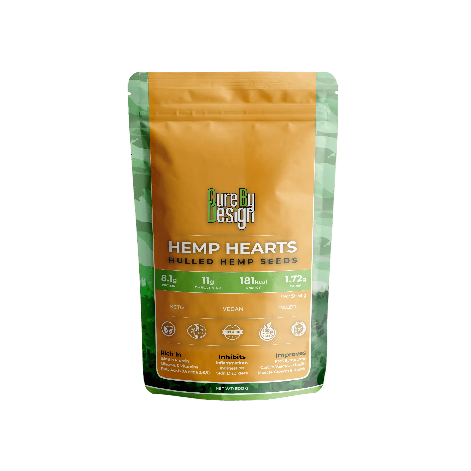 Cure By Design Hemp Hearts 500gm