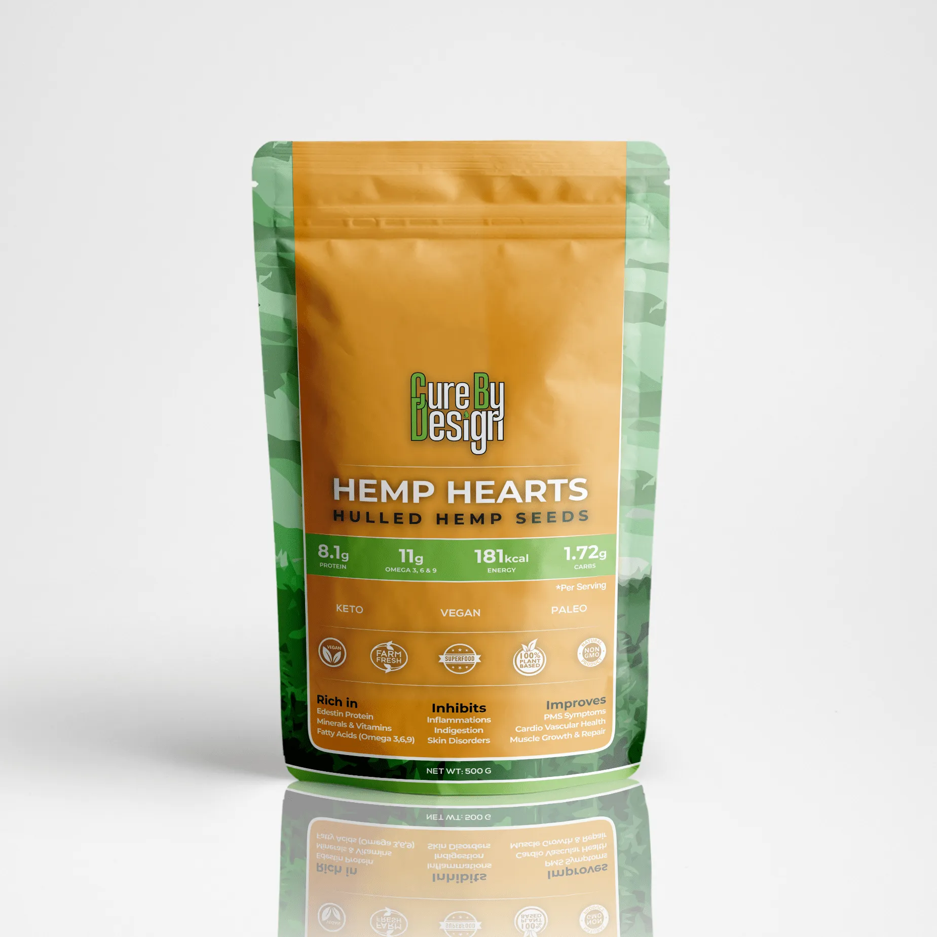 Cure By Design Hemp Hearts 500gm