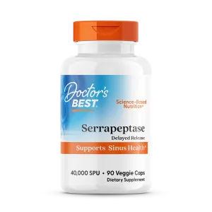 Doctor's Best Serrapeptase, 40,000 SPU, 90 Veggie Caps