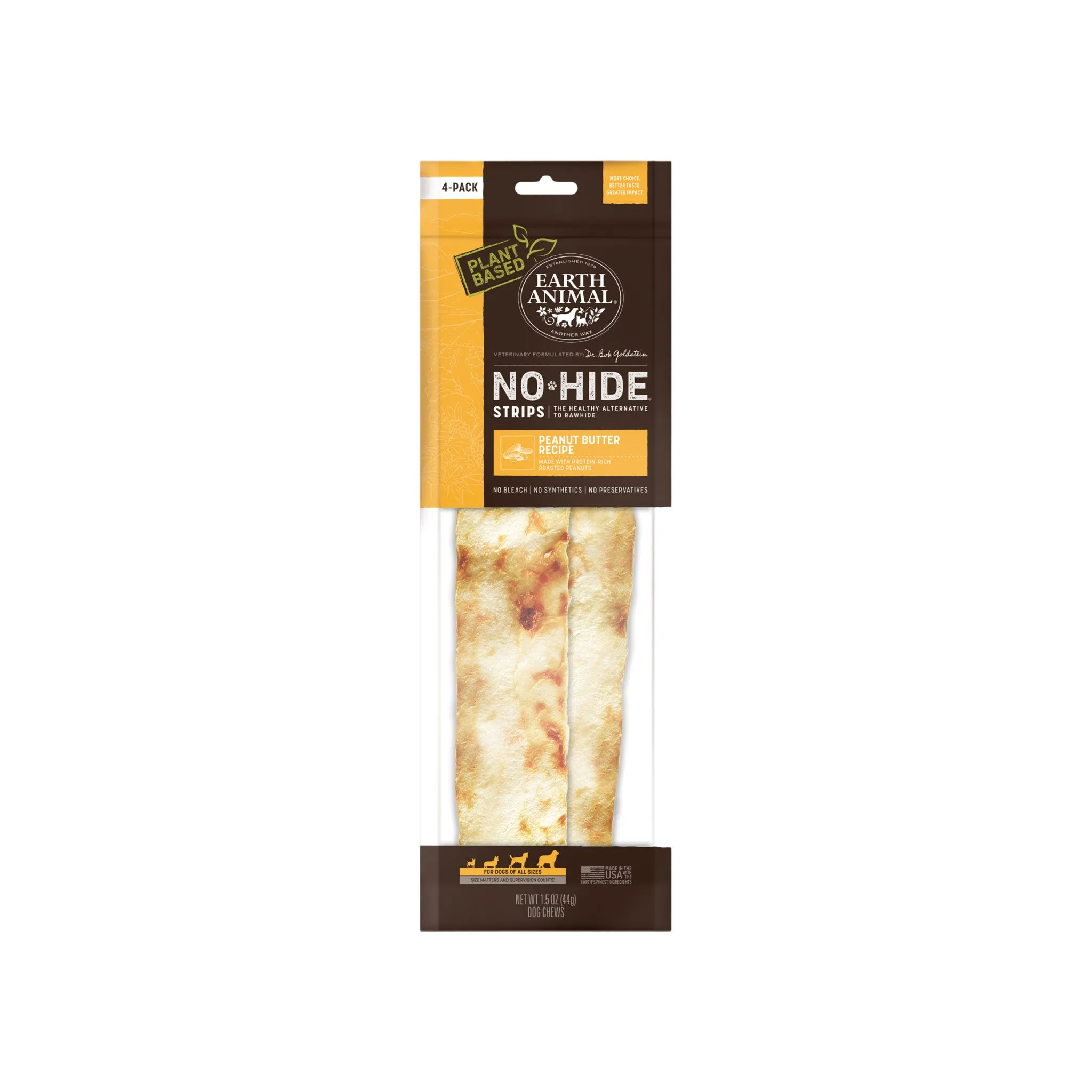 Earth Animal No-Hide Strips Dog Treats