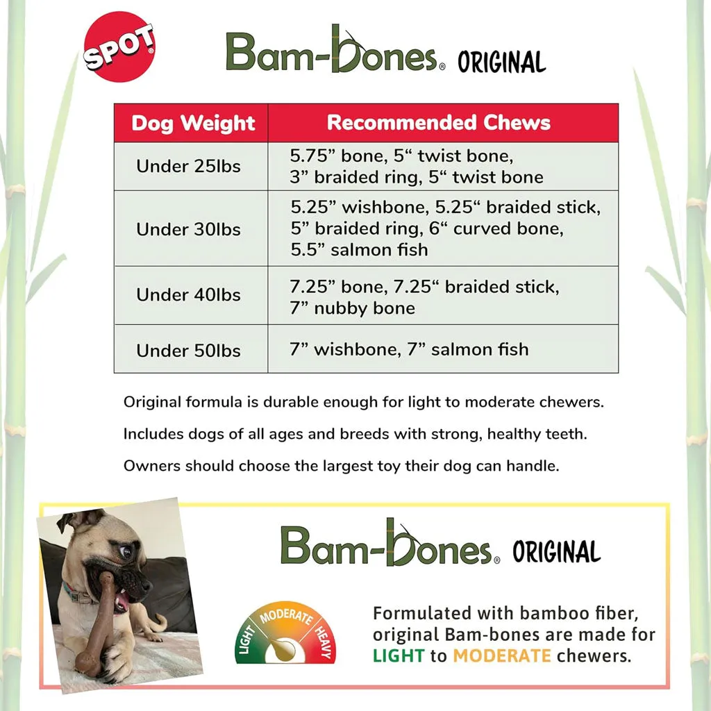 Ethical Pet Bam-Bones Bacon Flavor Chew Toy for Dogs