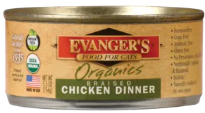 Evangers Organic Braised Chicken Canned Cat Food