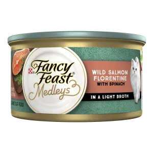 Fancy Feast Medleys Wild Salmon Florentine With Garden Greens Adult Wet Cat Food 85g x 24