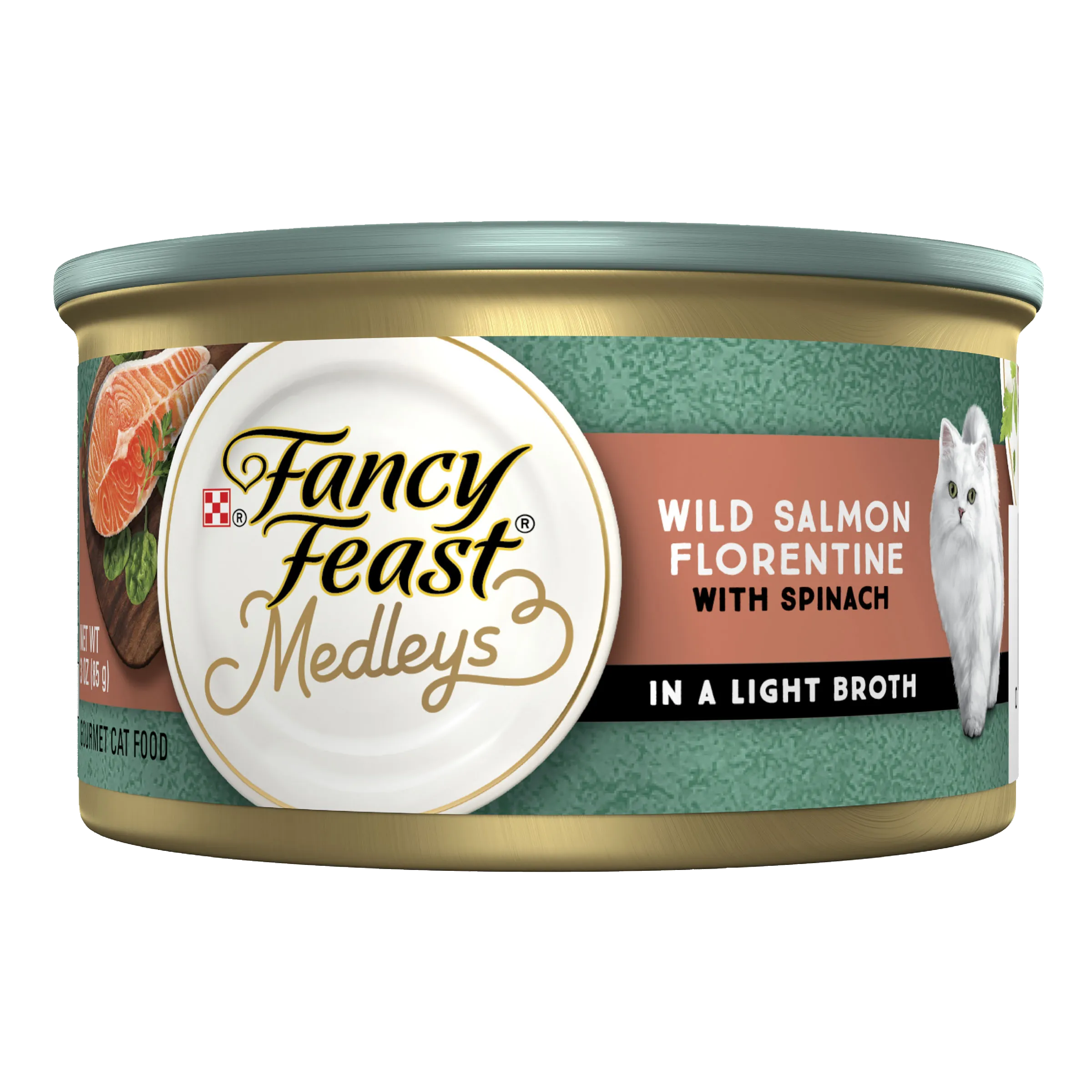 Fancy Feast Medleys Wild Salmon Florentine With Garden Greens Adult Wet Cat Food 85g x 24