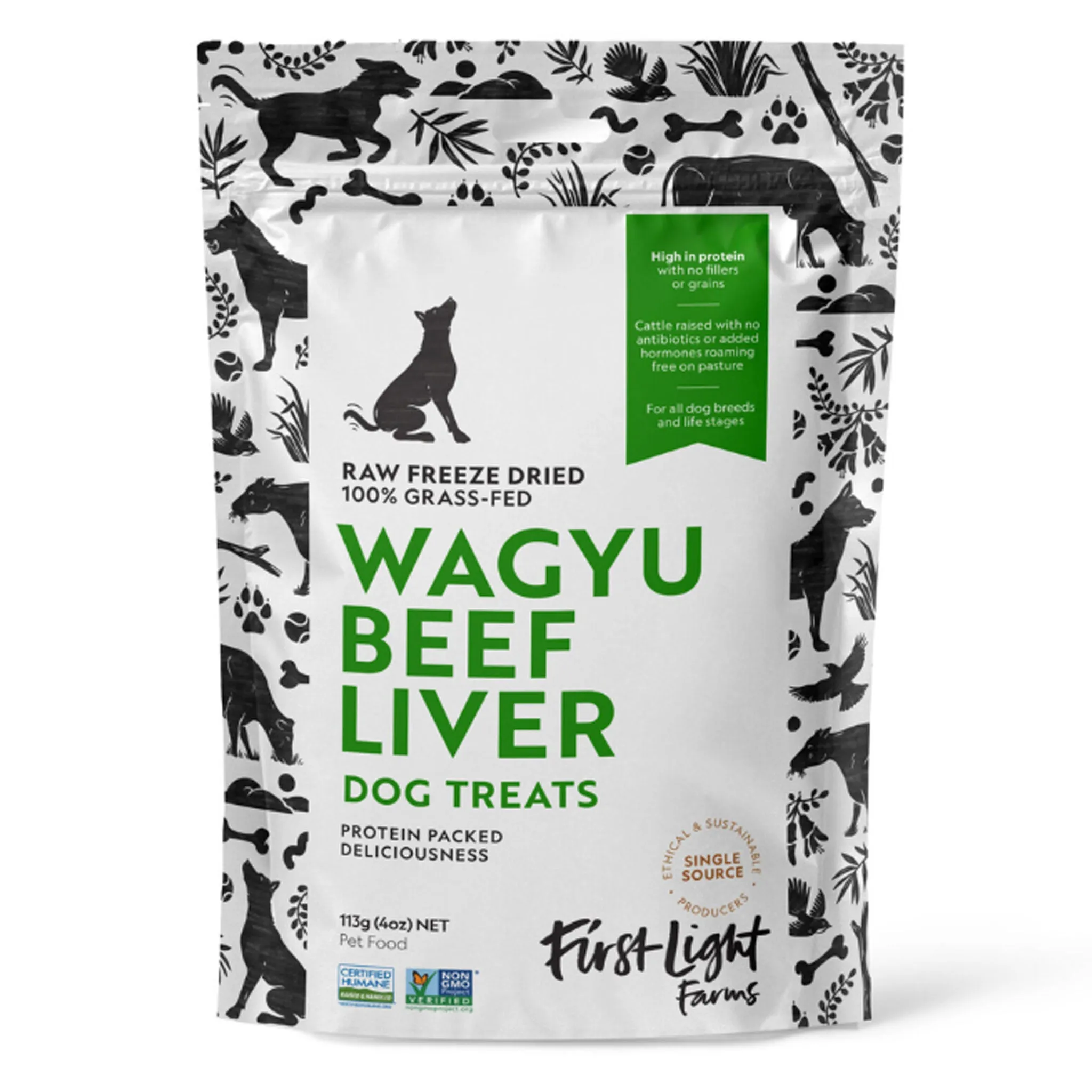 First Light Farms Freeze-Dried Wagyu Beef Liver Dog 4 oz