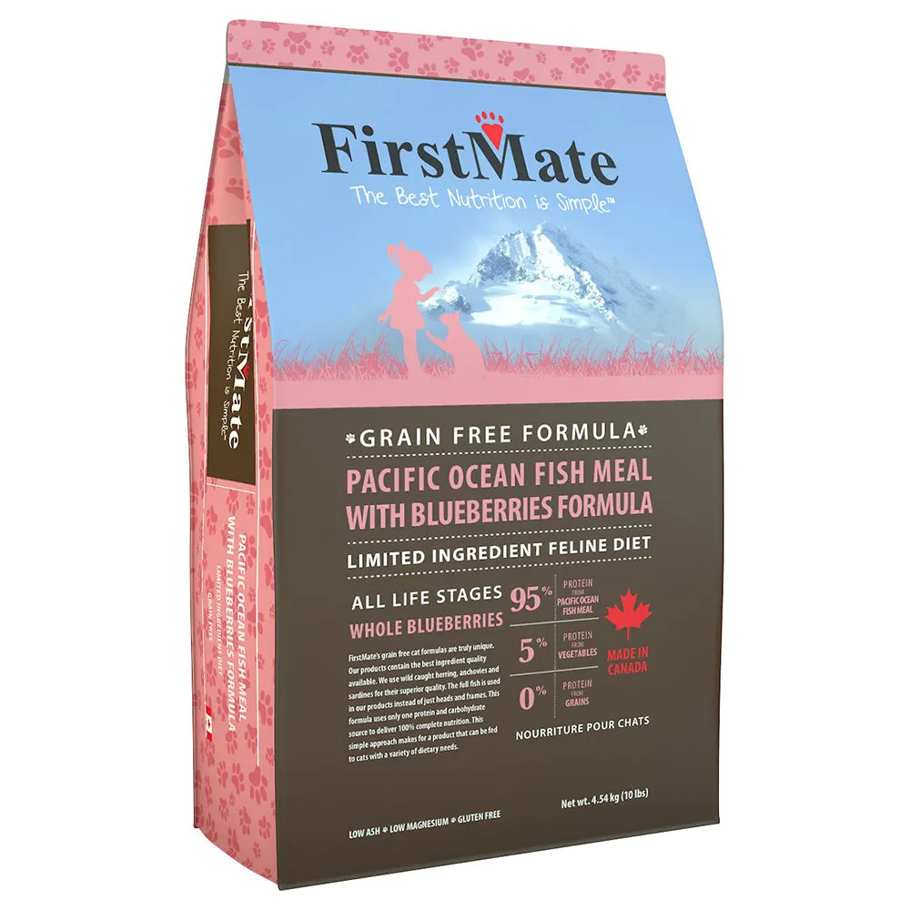 First Mate Grain-Free Pacific Ocean Fish & Blueberries Formula Dry Cat Food 10lb