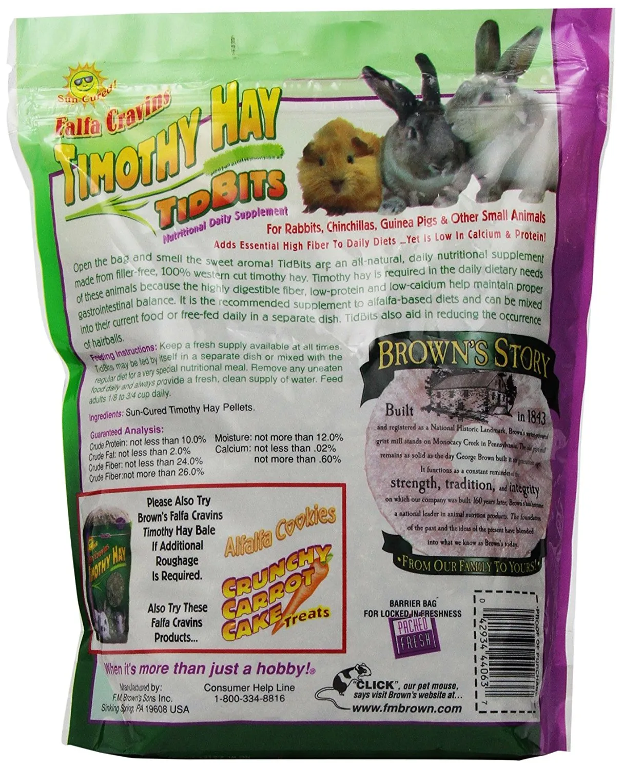 F.M Brown's Timothy Hay Pellets 2.5lbs