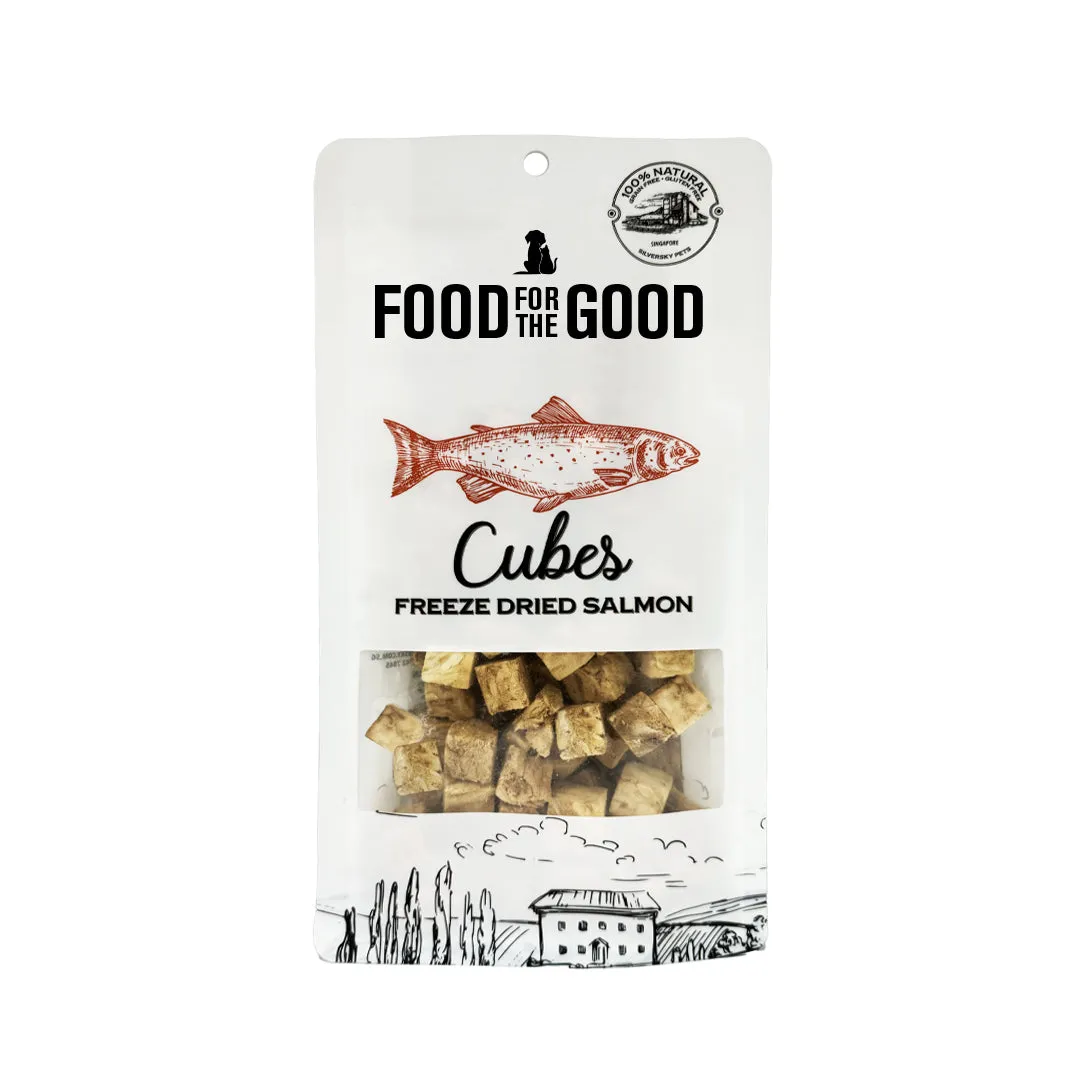 Food For The Good Dog & Cat Treats Freeze Dried Salmon Cubes 70g