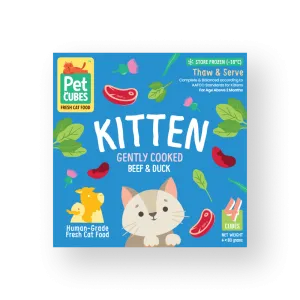 *FROZEN* PetCubes Kitten Gently Cooked Beef & Duck 320g