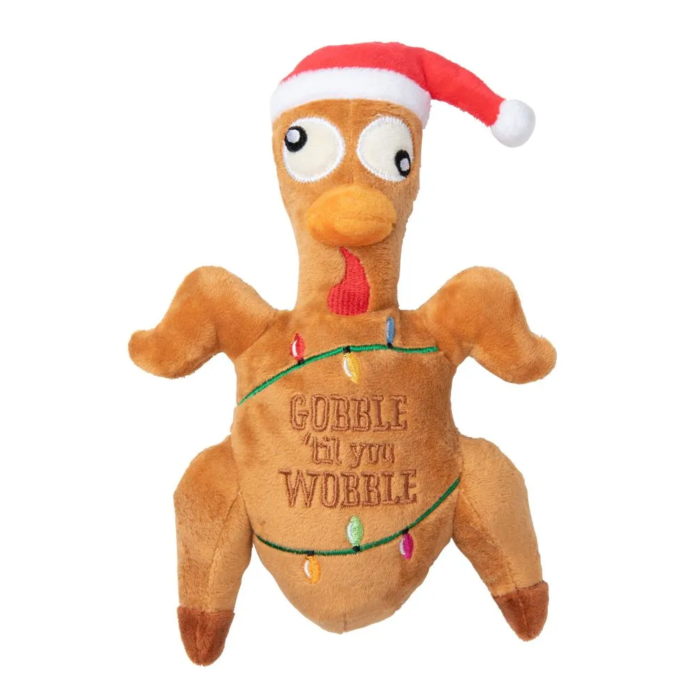 FuzzYard Dog Plush Toy Christmas - Gobble Til You Wobble Turkey