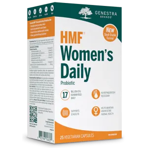 Genestra HMF Women's Daily Probiotic 17 Billion CFU 25 Veggie Caps Shelf-Stable Format