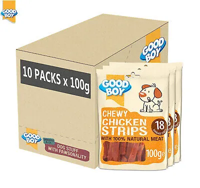 Good Boy 10x100g Chewy Chicken Strips