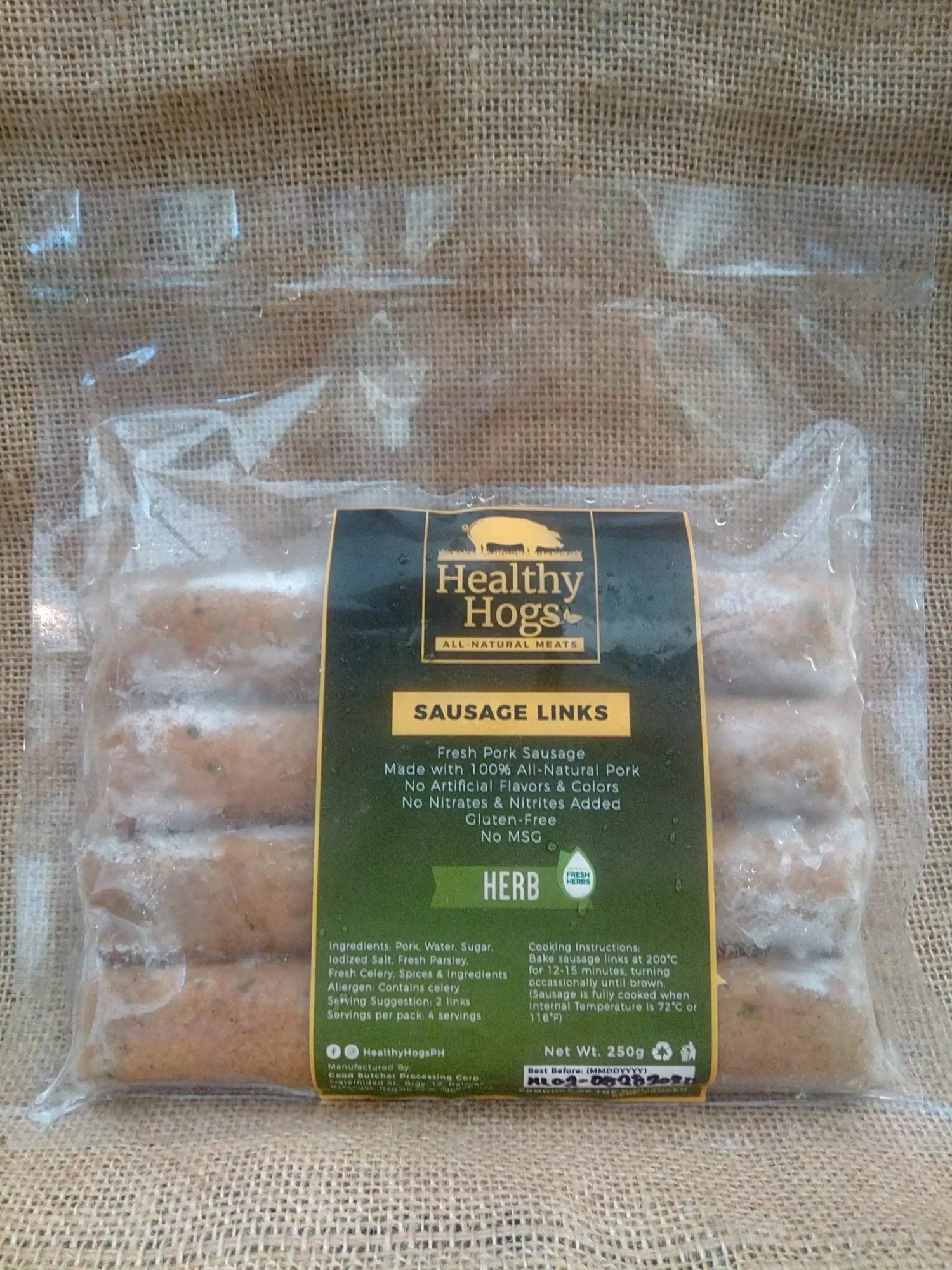 Healthy Hogs – Herb Sausage Links