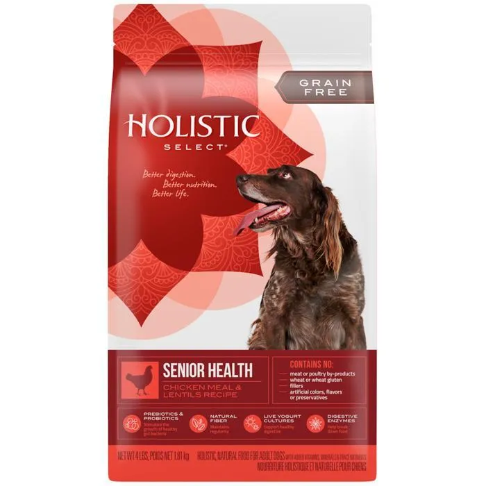 Holistic Select Senior Health Chicken & Lentil Dry Dog Food