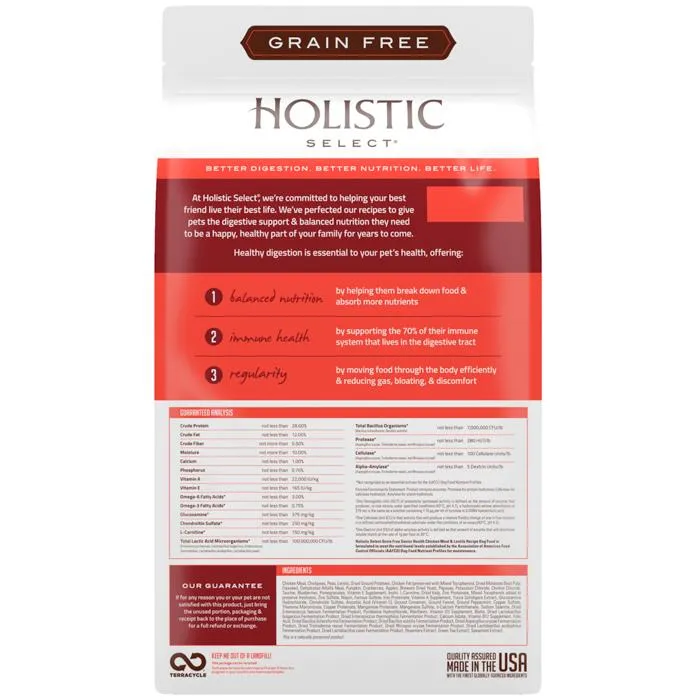 Holistic Select Senior Health Chicken & Lentil Dry Dog Food