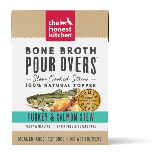 Honest Kitchen Bone Broth POUR OVERS Turkey Stew Dog Meal Topper 5.5oz