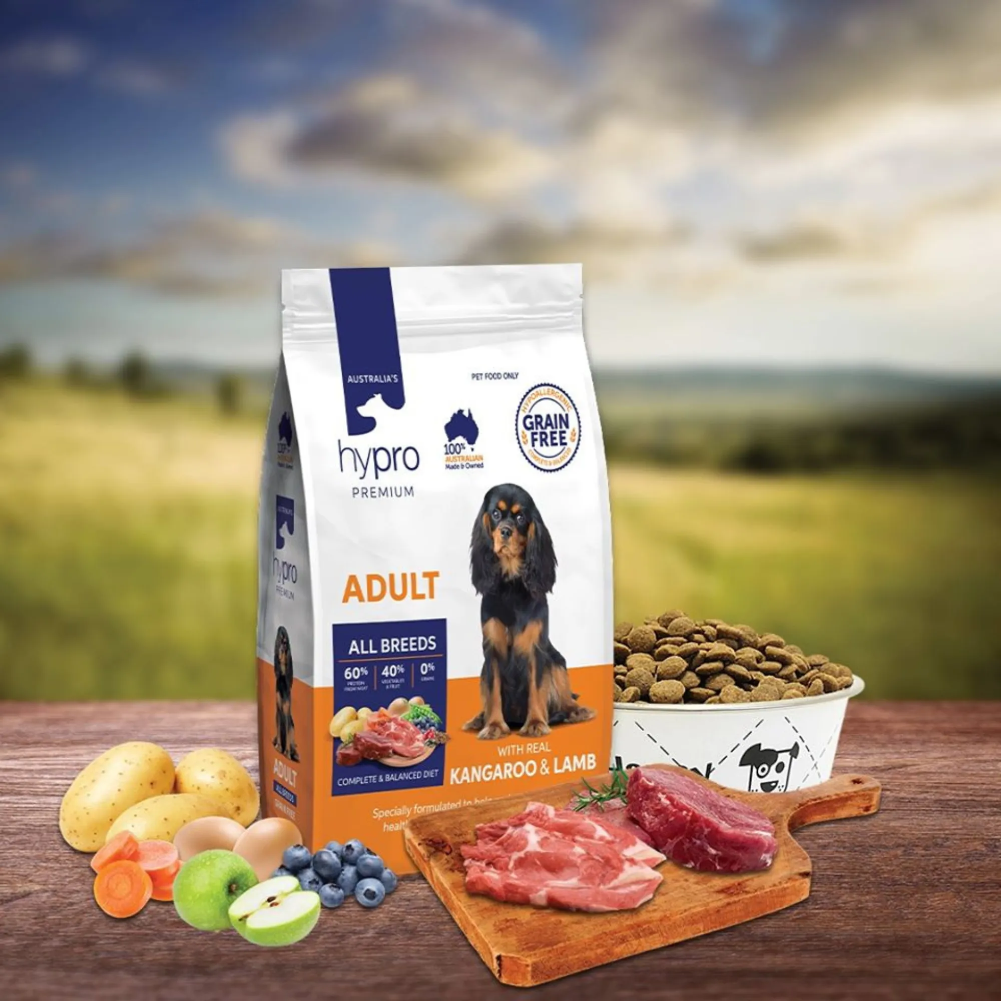 Hypro Premium Grain Free Adult Kangaroo & Lamb Dry Dog Food