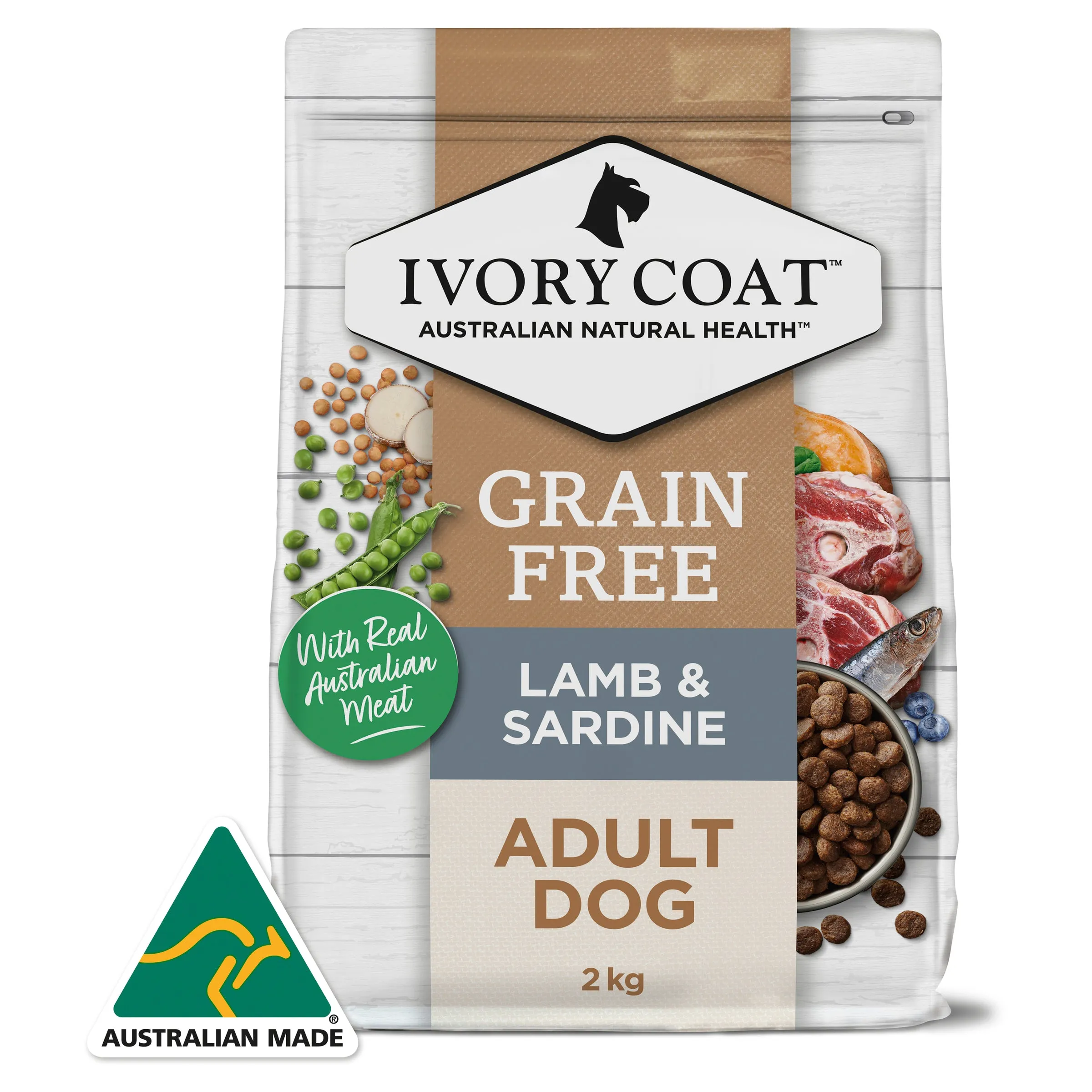 Ivory Coat Adult Grain Free Lamb & Sardine Dry Dog Food