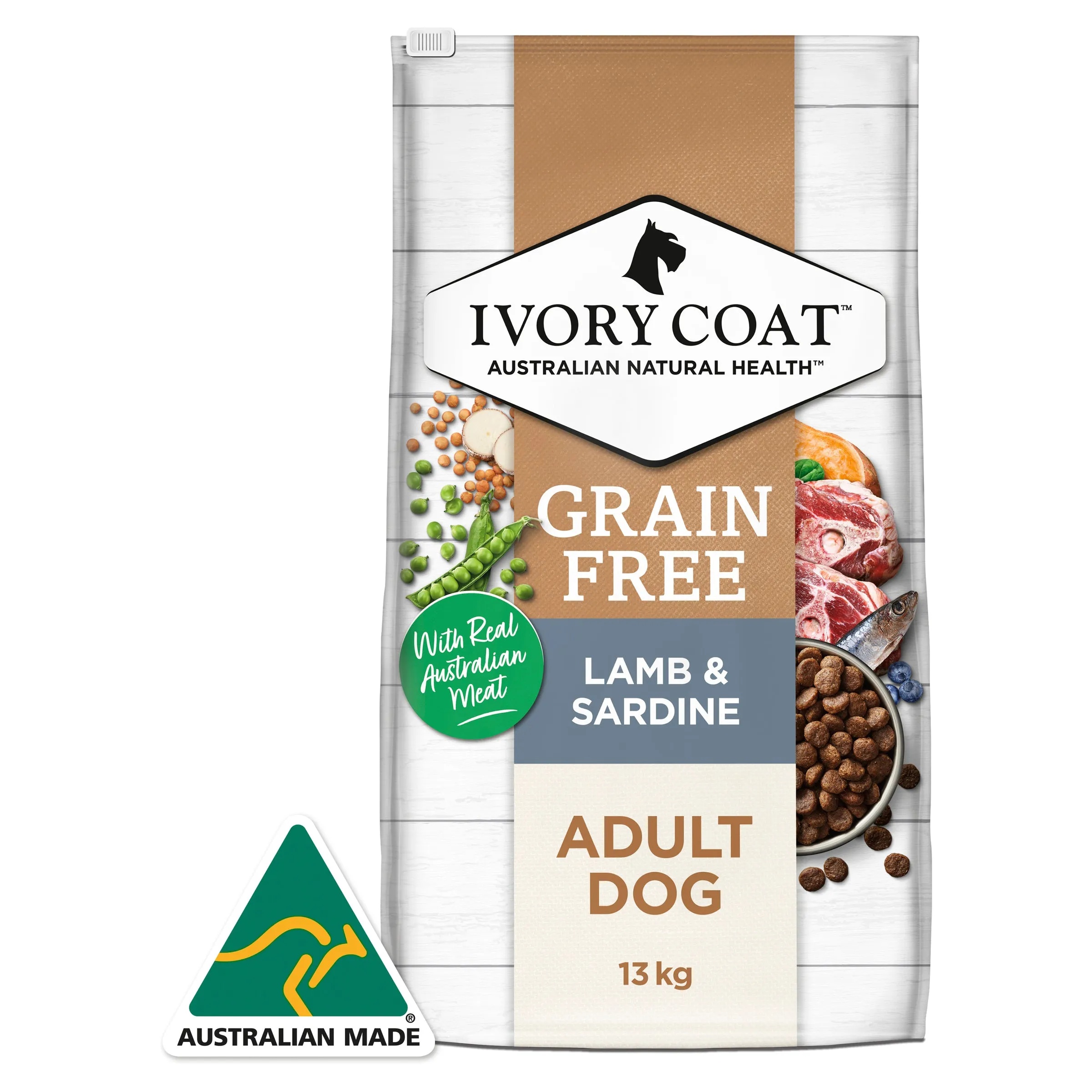 Ivory Coat Adult Grain Free Lamb & Sardine Dry Dog Food