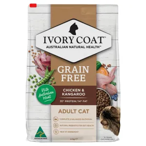 Ivory Coat Grain Free Chicken and Kangaroo Adult Cat Dry Food 4kg^^^