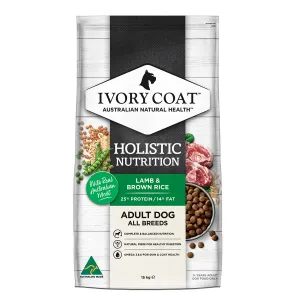 Ivory Coat Holistic Nutrition Adult Dry Dog Food Lamb & Brown Rice 15kg