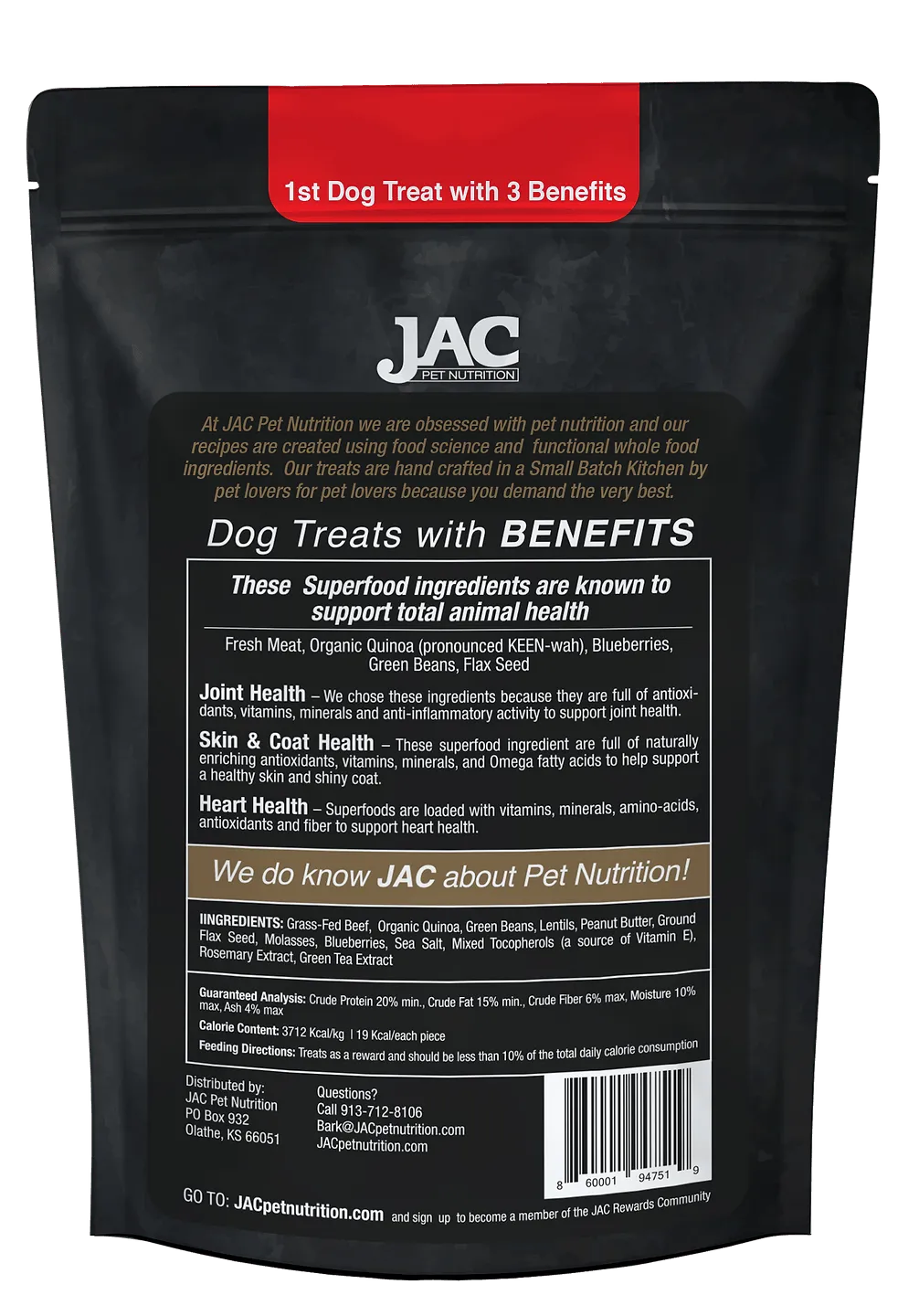 JAC Grass-Fed Beef Treats 8oz