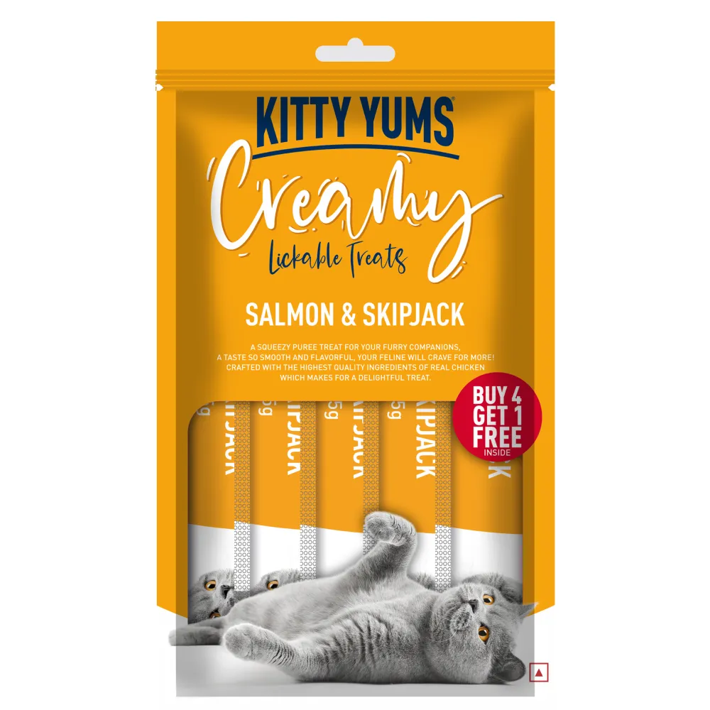 Kitty Yums Tuna & Bonito, Crab & Chicken and Salmon & Skipjack Creamy Cat Treats Combo