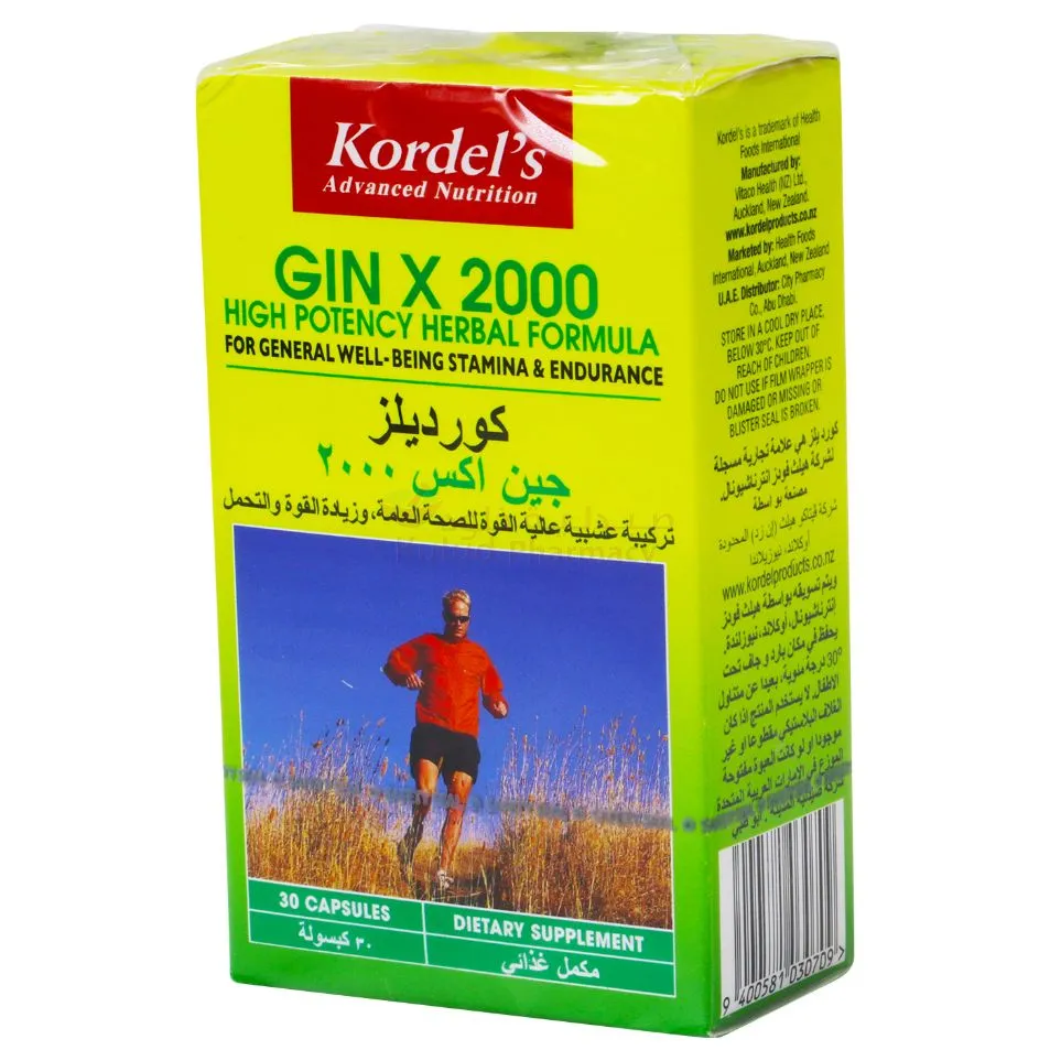 Kordels Gin X Hard Capsule 2000 Mg 30 PC