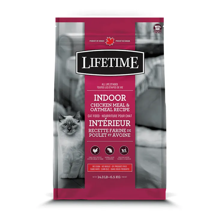 Lifetime Cat Food Adult Indoor Chicken & Oatmeal