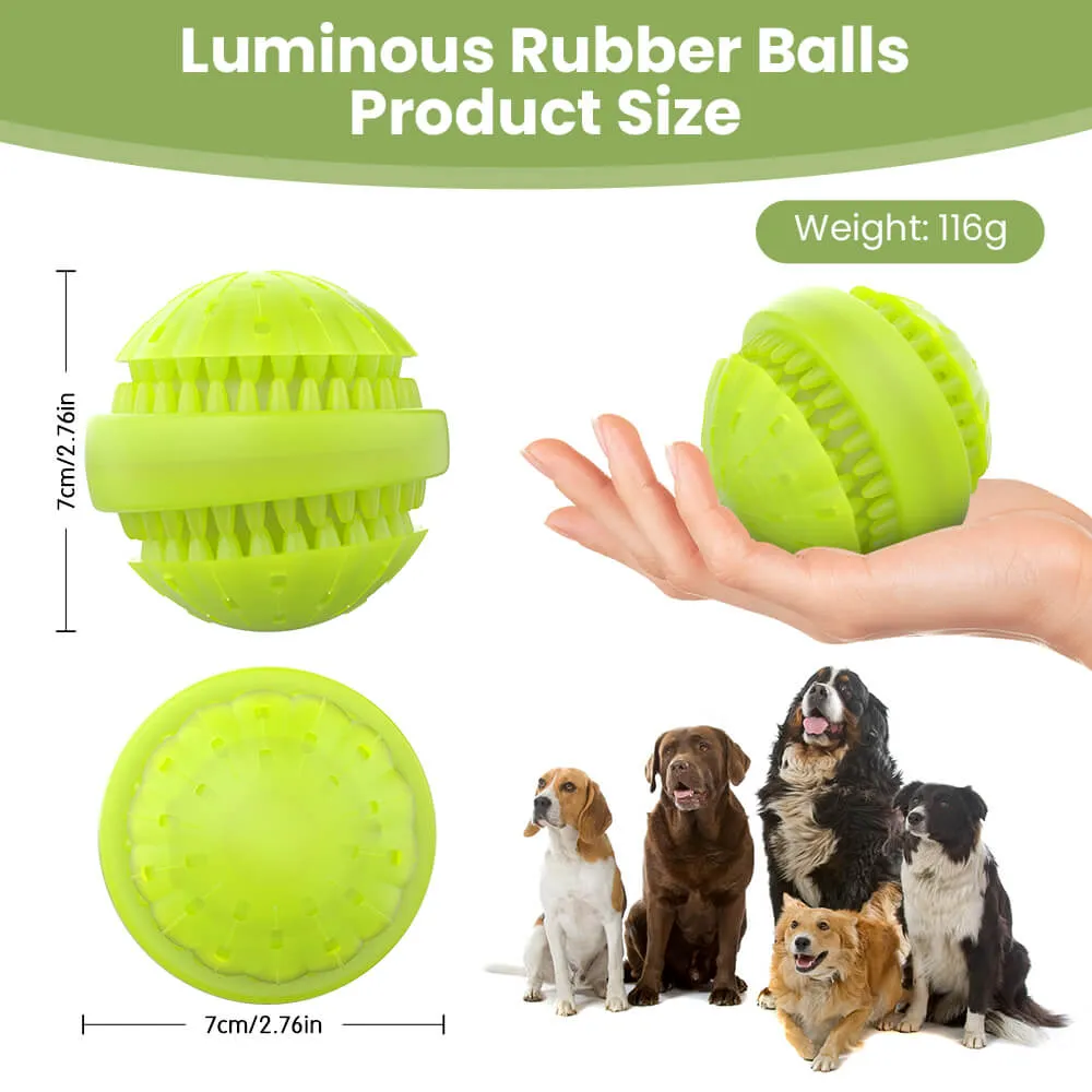 Masbrill Best Gifts Light up Ball for Dogs Natural Rubber for Small & Medium Dogs