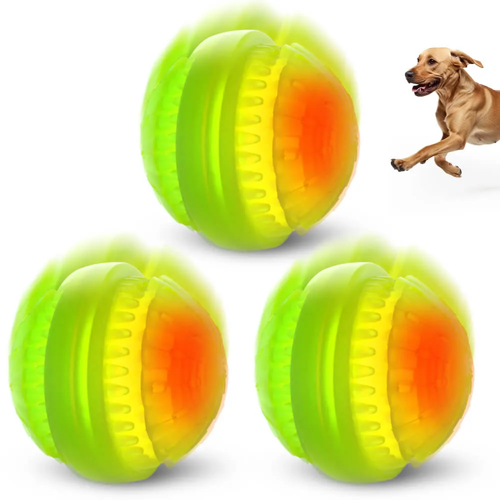 Masbrill Best Gifts Light up Ball for Dogs Natural Rubber for Small & Medium Dogs