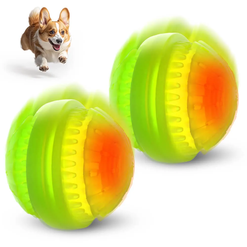 Masbrill Best Gifts Light up Ball for Dogs Natural Rubber for Small & Medium Dogs