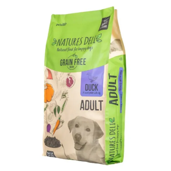 Natures Deli Adult Grain Free Duck and Sweet Potato Dry Dog Food 2/12kg