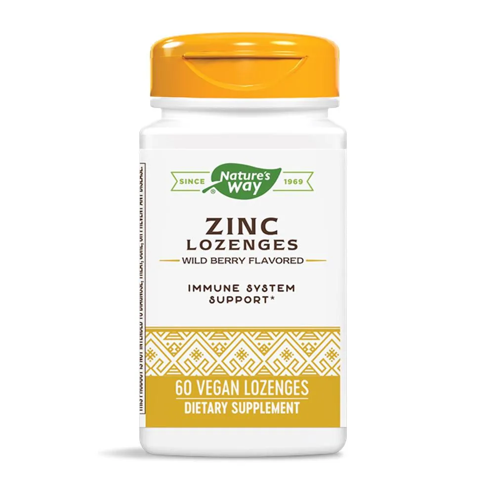 Nature's Way Zinc Lozenges 60 Capsules (Previously Enzymatic Therapy)