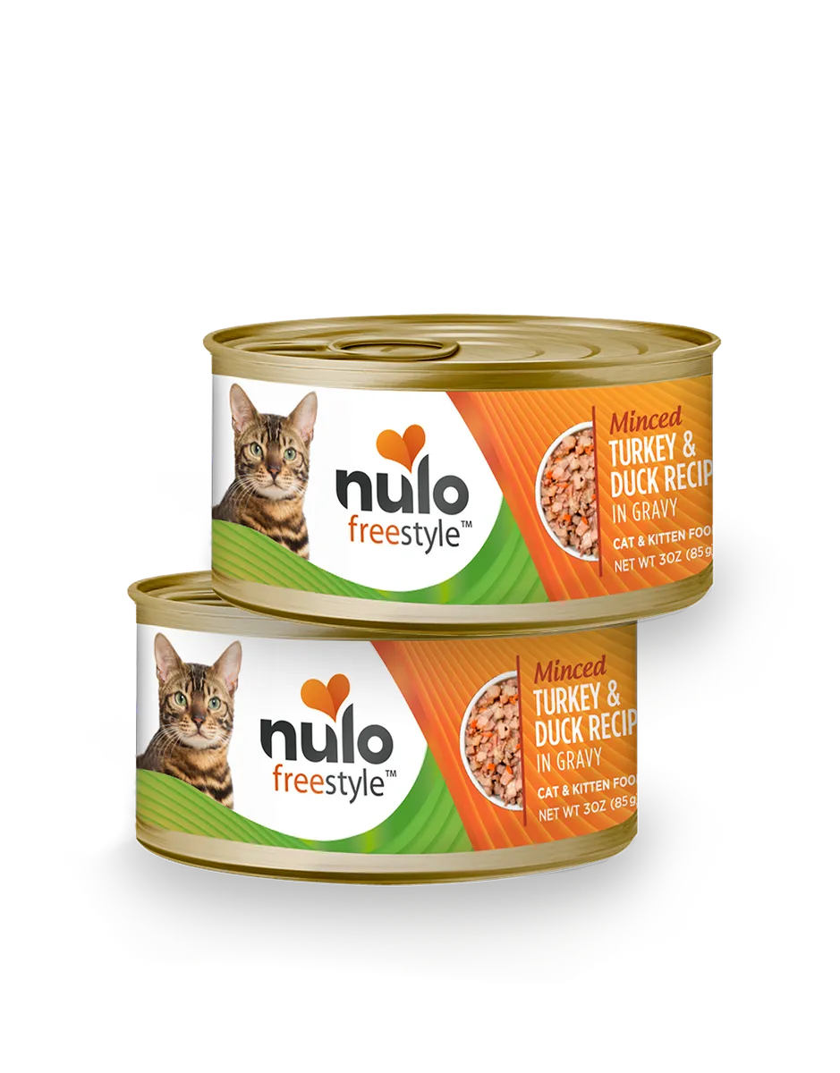 Nulo Freestyle Minced Turkey & Duck In Gravy Recipe 3-oz, Wet Cat Food, Case Of 24