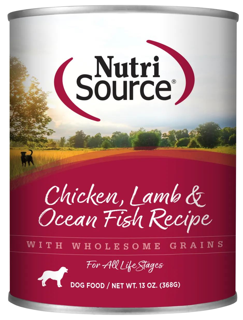 NutriSource Chicken, Lamb & Ocean Fish Canned Dog Food