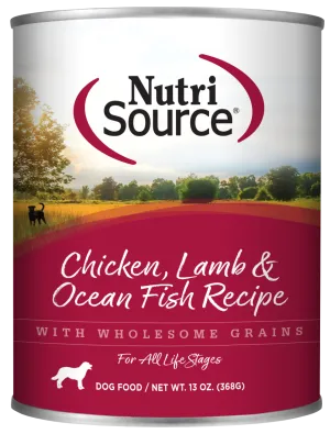 NutriSource Chicken, Lamb & Ocean Fish Canned Dog Food