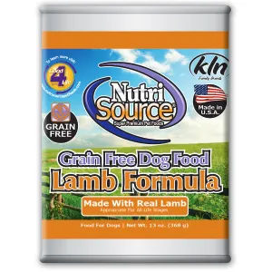 NutriSource Grain-Free Lamb Formula Canned Dog Food, 13-oz